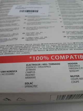 Bolsas aspirador Rowenta WB305120 x5 Compatible