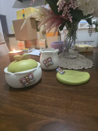 Set ceramica bagbo Thun farfalle con scatola