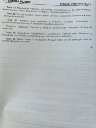 Temario oposiciones fisioterapia