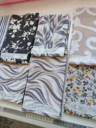 Lote 10 retales tela loneta estampada