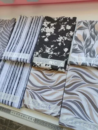 Lote 10 retales tela loneta estampada