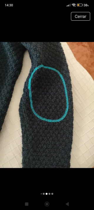 Jersey lana cuello alto azul