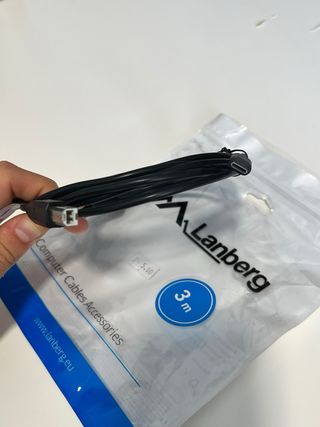 Cable USB-C a USB-B 3m Negro