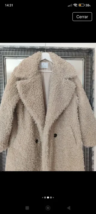 Abrigo mujer beige talla M, pero da mucho más