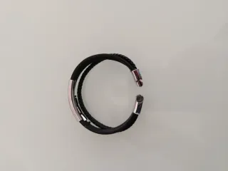Pulsera cuero trenzado cierre magnético