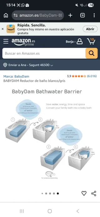 Barrera para bañera BabyDam
