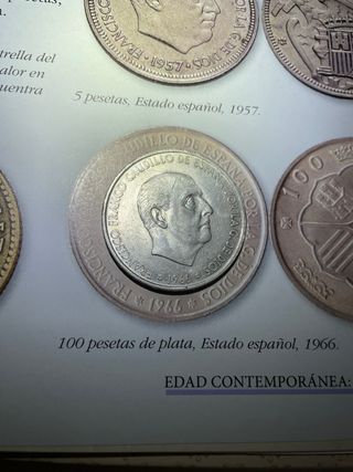 Moneda antigua de plata Franco 1966