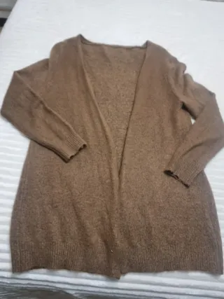 Cárdigan de punto marrón