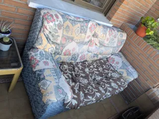 Ultimo dia! Sofá de tela multicolor