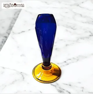 Vaso design Antonella Negri blu/arancio vetro