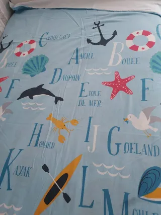 Funda Nórdica Infantil Abecedario 140x200 reversib