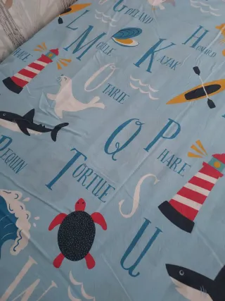 Funda Nórdica Infantil Abecedario 140x200 reversib