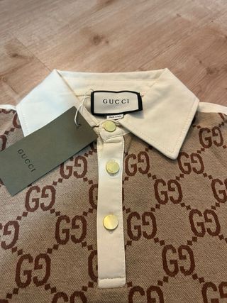 Polo Gucci GG Beige y Marrón