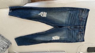 Pantalón vaquero pitillo Hollister azul