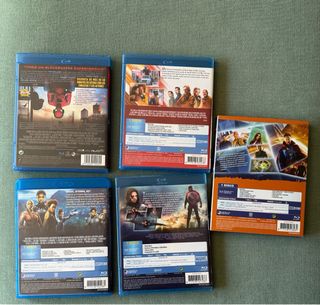 Lote 5 Blu-ray Marvel (Español)