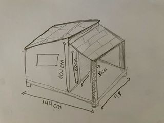 Caseta Perro Madera Mediano/Grande