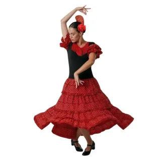Vestido Flamenca Sevillana Tallas S-4XL Adulto