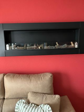 Chimenea bioetanol negra y transparente