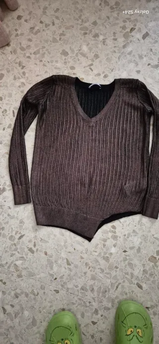 Jersey Liu Jo pico marrón y negro