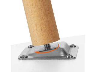 Juego 2 mesitas blancas con patas madera de haya