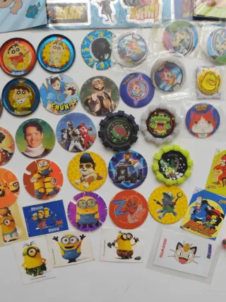 Lote Tazos y Pegatinas, Power Rangers, Pokemon