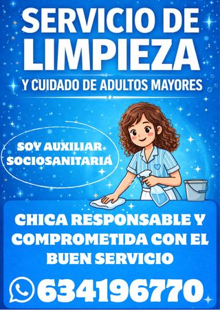 SERVICIO DE LIMPIEZA Y CUIDADO DE ADULTOS MAYORES