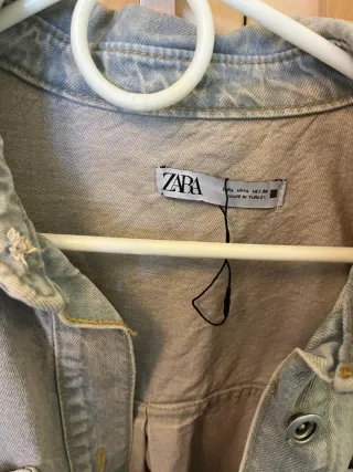 Sobrecamisa Zara Gris Lila-gris