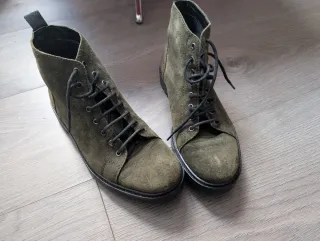Botas altas de ante verde