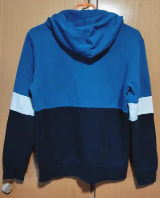 Sudadera Adidas chico azul y negra