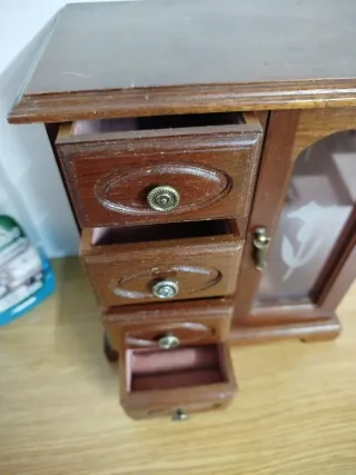 Joyero Musical Madera Cristal