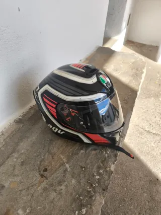 Casco Moto AGV K5 s Negro Rojo