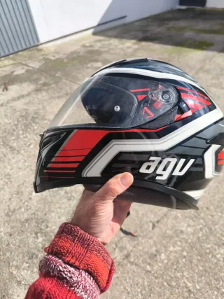 Casco Moto AGV K5 s Negro Rojo