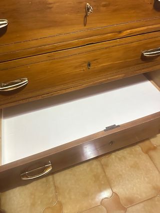 Comò vintage legno e piano marmo