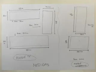 Conjunto Muebles TV y Estanterías