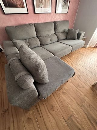 Sofá chaise longue gris – 2,90 m
