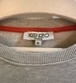 Sudadera Kenzo Tiger XL Gris Naranja