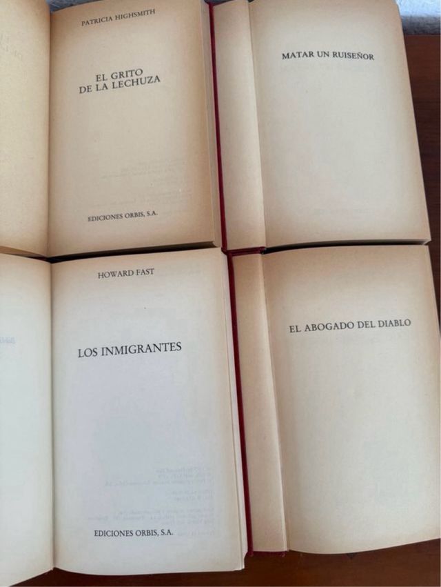 Lote cuatro libros, biblioteca grandes éxitos