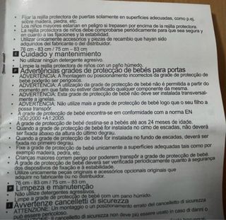 Puerta Seguridad Niños Hauck Madera Metal