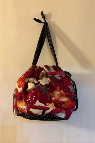 Bolso Saco de mano CAT LOVE Gatos Hecho a Mano