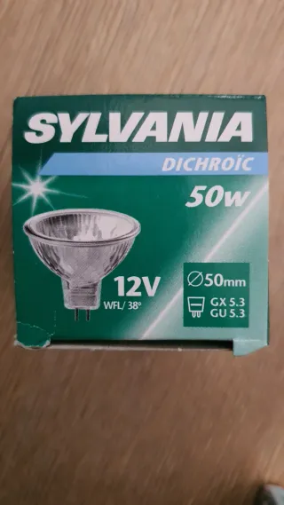 Lámparas Sylvania Dichroic 50W 12V (Pack 8)