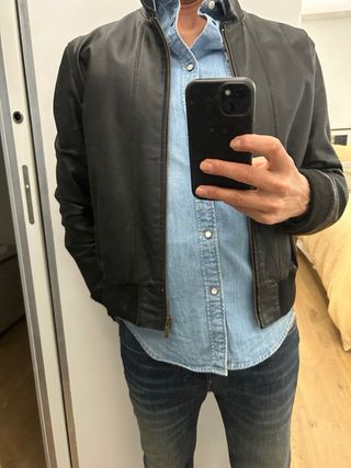 Cazadora cuero M Purificación García