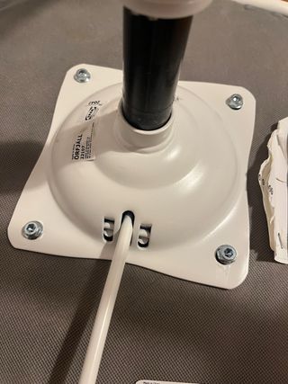 Silla de escritorio azul y blanca, negociable