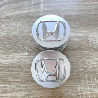 TAPABUJES HONDA 69mm GRIS CON EMBLEMAS HONDA CROMO