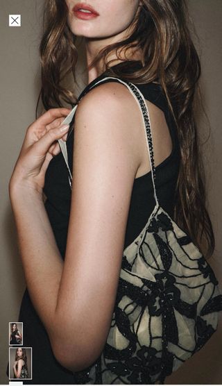 Bolso abalorios y lentejuelas zara