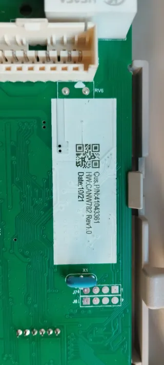 Placa electrónica y frente lavadora Candy