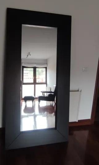 Espejo Marco Negro Madera Ikea