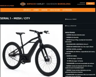 Bicicleta Eléctrica Harley-Davidson Nueva