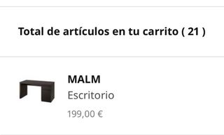 Escritorio 140x65cm Negro/Marrón