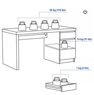 Escritorio 140x65cm Negro/Marrón