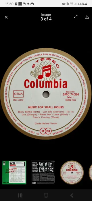 Vinilo Clarke Boland Sextett Music for the Small